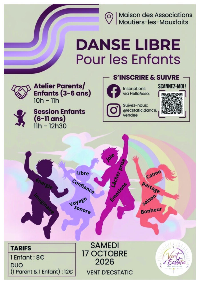 affiche ecstatic dance enfants juillet